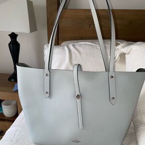 Coach Light Blue Market Tote Bag